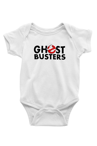 Ghostbusters Hayalet Avcıları Baskılı Beyaz Unisex Bebek Body - Zıbın