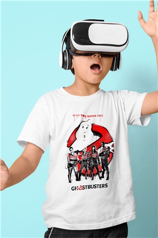 Ghostbusters Hayalet Avcıları Baskılı Beyaz Unisex Çocuk Tişört