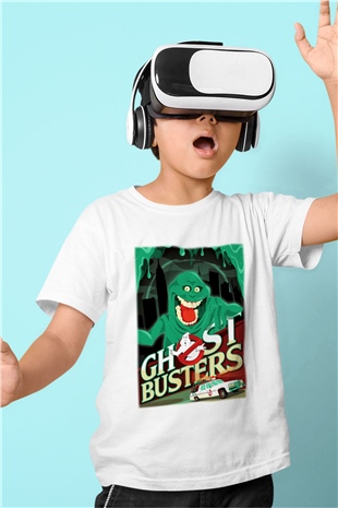 Ghostbusters Hayalet Avcıları Baskılı Beyaz Unisex Çocuk Tişört