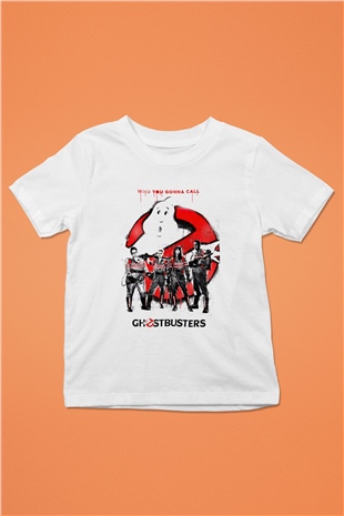 Ghostbusters Hayalet Avcıları Baskılı Beyaz Unisex Çocuk Tişört