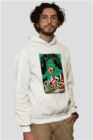 Ghostbusters Hayalet Avcıları Beyaz Unisex Hoodie