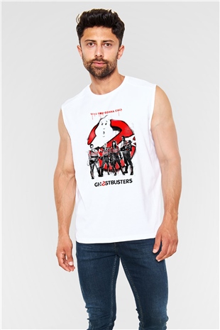 Ghostbusters Hayalet Avcıları Beyaz Unisex Kolsuz Tişört