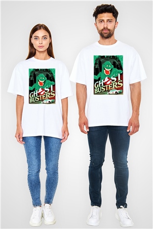 Ghostbusters Hayalet Avcıları Beyaz Unisex Oversize Tişört T-Shirt