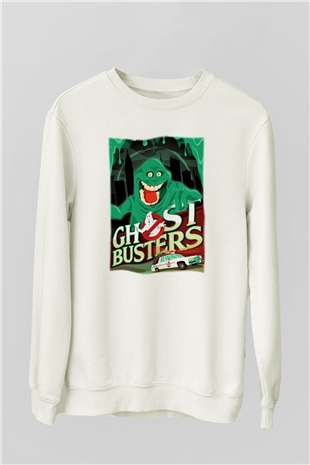 Ghostbusters Hayalet Avcıları Beyaz Unisex Sweatshirt