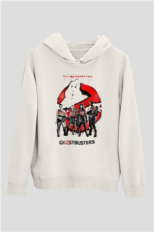 Ghostbusters Hayalet Avcıları Beyaz Unisex Hoodie