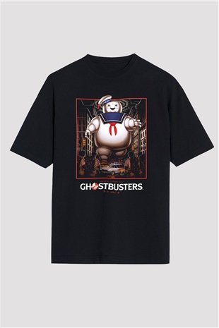 Ghostbusters Hayalet Avcıları Siyah Unisex Oversize Tişört T-Shirt