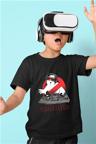 Ghostbusters Hayalet Avcıları Siyah Unisex Çocuk Tişört
