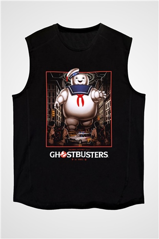 Ghostbusters Hayalet Avcıları Siyah Unisex Kolsuz Tişört