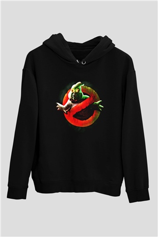 Ghostbusters Hayalet Avcıları Siyah Unisex Kapşonlu Sweatshirt