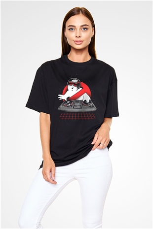 Ghostbusters Hayalet Avcıları Siyah Oversize Tişört Oversize T-shirt
