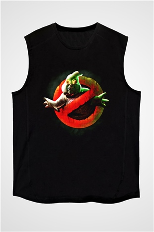 Ghostbusters Hayalet Avcıları Siyah Unisex Kolsuz Tişört