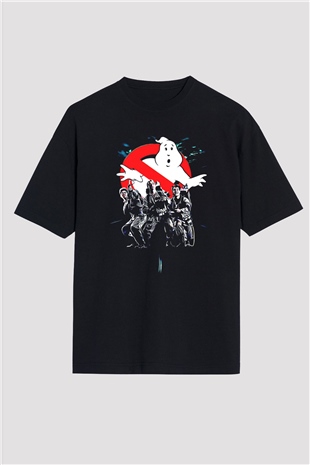 Ghostbusters Hayalet Avcıları Siyah Oversize Tişört Oversize T-shirt