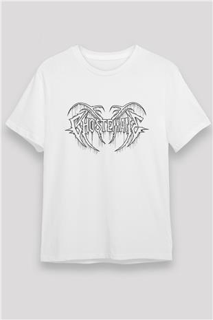 Ghostemane Baskılı Unisex Beyaz Tişört - Tshirt