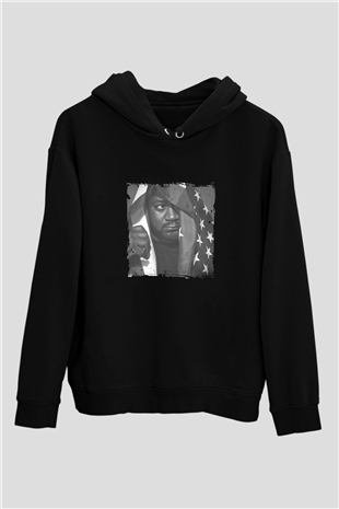 Ghostface Killah Baskılı Unisex Siyah Hoodie