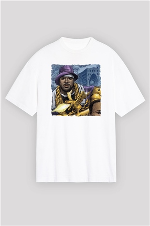Ghostface Killah Beyaz Oversize Tişört Oversize T-shirt - TişörtFabrikası