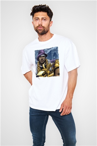 Ghostface Killah Beyaz Oversize Tişört Oversize T-shirt - TişörtFabrikası
