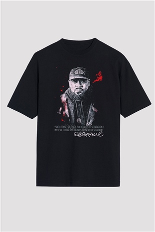 Ghostface Killah Siyah Oversize Tişört Oversize T-shirt - TişörtFabrikası