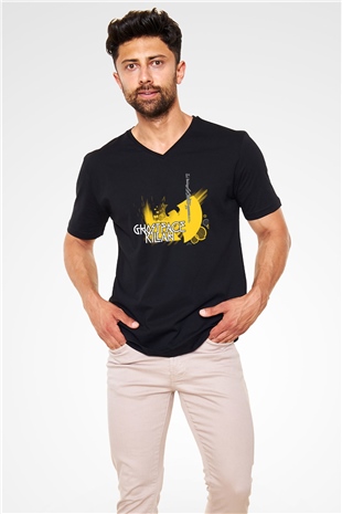 Ghostface Killah Siyah Unisex V Yaka Tişört