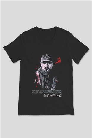 Ghostface Killah Siyah Unisex V Yaka Tişört