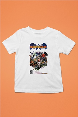 Ghosts n Goblins Beyaz Unisex Çocuk Tişört