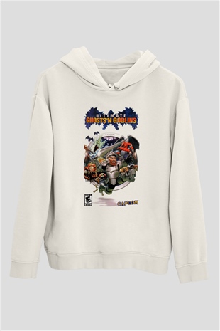 Ghosts n Goblins Beyaz Unisex Hoodie