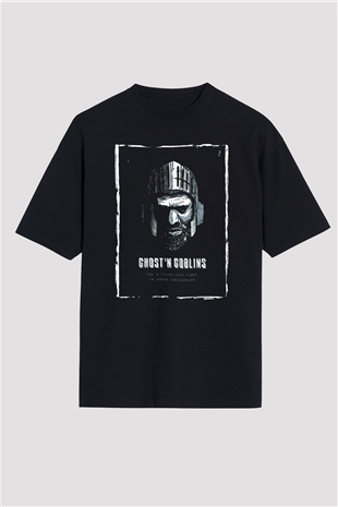 Ghosts n Goblins Siyah Oversize Tişört Oversize T-shirt