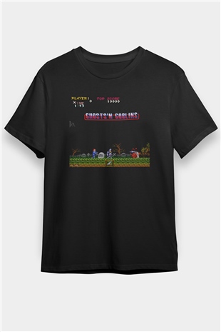 Ghosts n Goblins Siyah Unisex Tişört T-Shirt