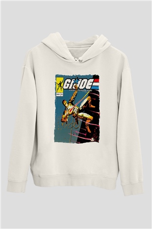 GI JOE Beyaz Unisex Hoodie