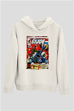 GI JOE Beyaz Unisex Hoodie