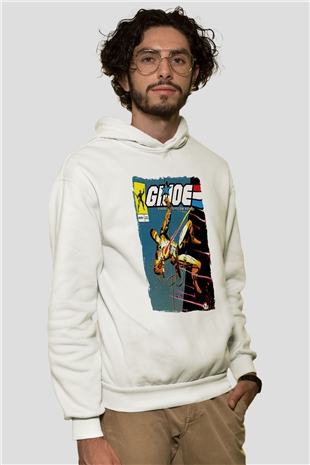 GI JOE Beyaz Unisex Hoodie