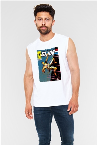 GI JOE Beyaz Unisex  Kolsuz Tişört
