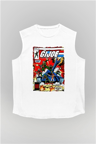 GI JOE Beyaz Unisex  Kolsuz Tişört