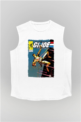 GI JOE Beyaz Unisex  Kolsuz Tişört