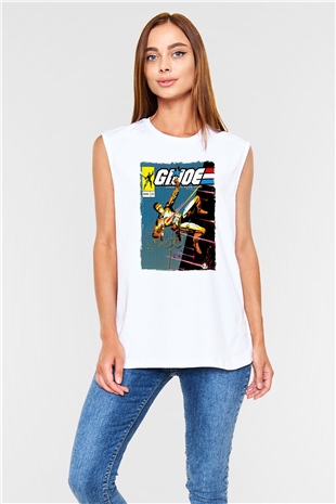 GI JOE Beyaz Unisex  Kolsuz Tişört