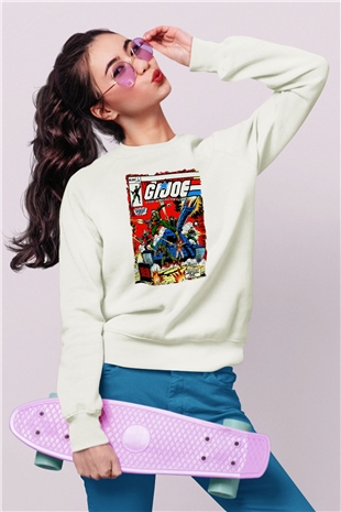 GI JOE Beyaz Unisex  Sweatshirt
