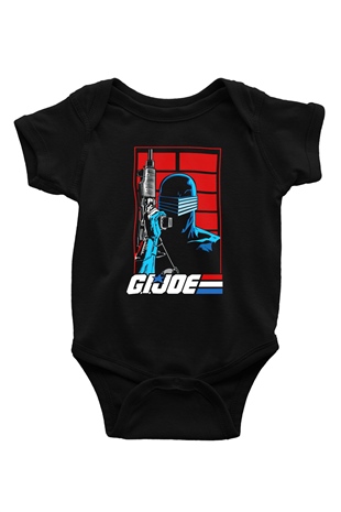 GI JOE Siyah Bebek Body - Zıbın