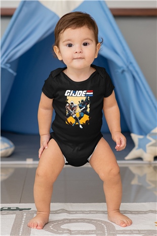GI JOE Siyah Bebek Body - Zıbın