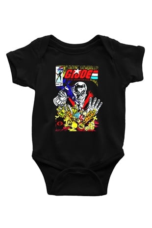 GI JOE Siyah Bebek Body - Zıbın