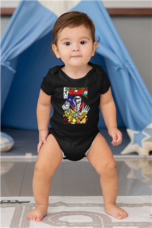 GI JOE Siyah Bebek Body - Zıbın