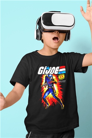 GI JOE Siyah Unisex  Çocuk Tişört