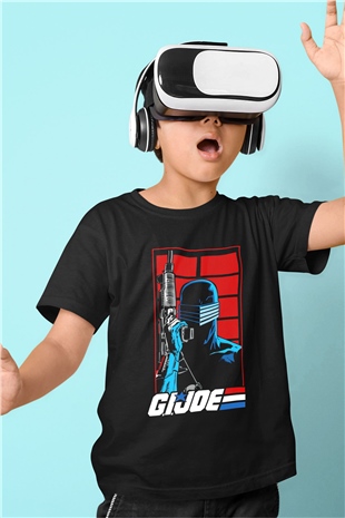 GI JOE Siyah Unisex  Çocuk Tişört