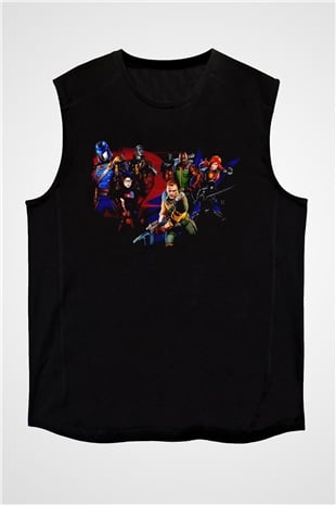 GI JOE Siyah Unisex  Kolsuz Tişört