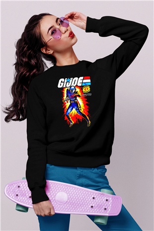 GI JOE Siyah Unisex  Sweatshirt