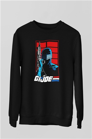 GI JOE Siyah Unisex  Sweatshirt