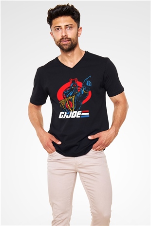GI JOE Siyah Unisex  V Yaka Tişört