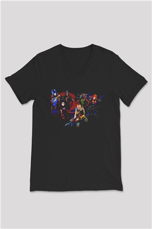 GI JOE Siyah Unisex  V Yaka Tişört