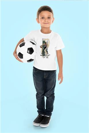 Giannis Antetokounpma Baskılı Beyaz Unisex Beyaz Çocuk Tişört - Tshirt