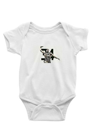 Giannis Antetokounpma Baskılı Beyaz Unisex Bebek Body - Zıbın