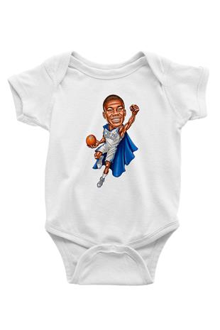Giannis Antetokounpma Baskılı Beyaz Unisex Bebek Body - Zıbın