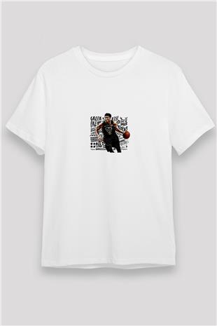 Giannis Antetokounpma Baskılı Unisex Beyaz Tişört - Tshirt